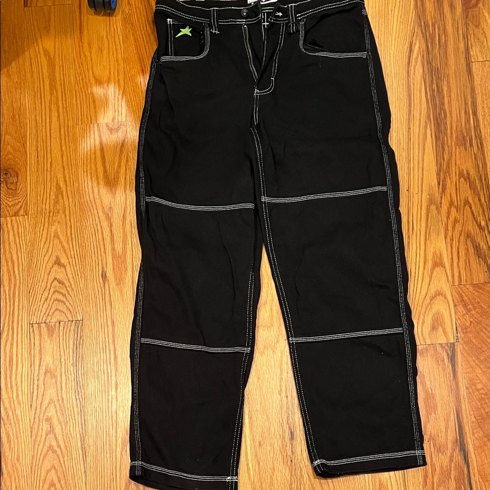 Zumiez Black Jeans with White Stitching